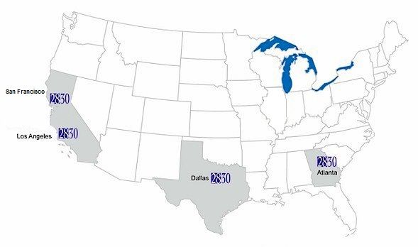 Branch location map